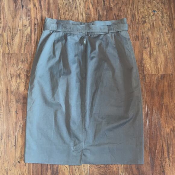 Vintage Salvatore FERRAGAMO Belted Military Skirt UTILITY Sz 12 (Runs Small) - Picture 5 of 9